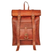 Leather Rolling Backpack.