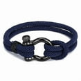 thumbnail image 1 of Leather Rope Braided Horseshoe Buckle Stainless Steel Bracelet Men's Accessories Titanium Steel Retro Jewelry, 1 of 5