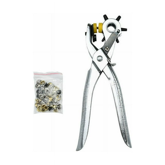 Leather Rotary Perforation Pliers With Eyelets, Ruler, And File - Hole Resistant Pliers - Belt, Fabric, Watch, Saddle, Necklace, And Waterproof Cloth Perforation 1021.5Cm