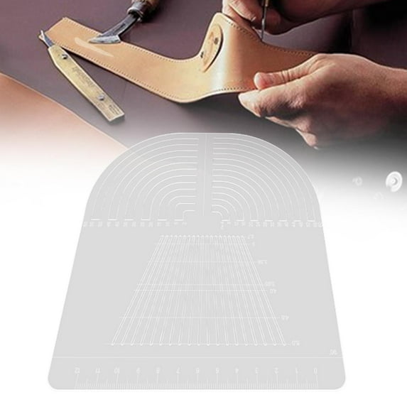 Leather Round Corner Ruler Circle Corner Template DIY Durable Leathercraft Measuring Template Multipurpose Circle Corner Hole Template Board
