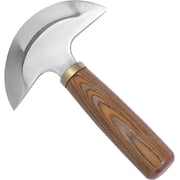 Leather Round Head Knife with Wooden Handle Leather Working Tool Cutting Round Leathercraft Knife for Cutting, Skiving, Trimming, Crafting & Artistic Project