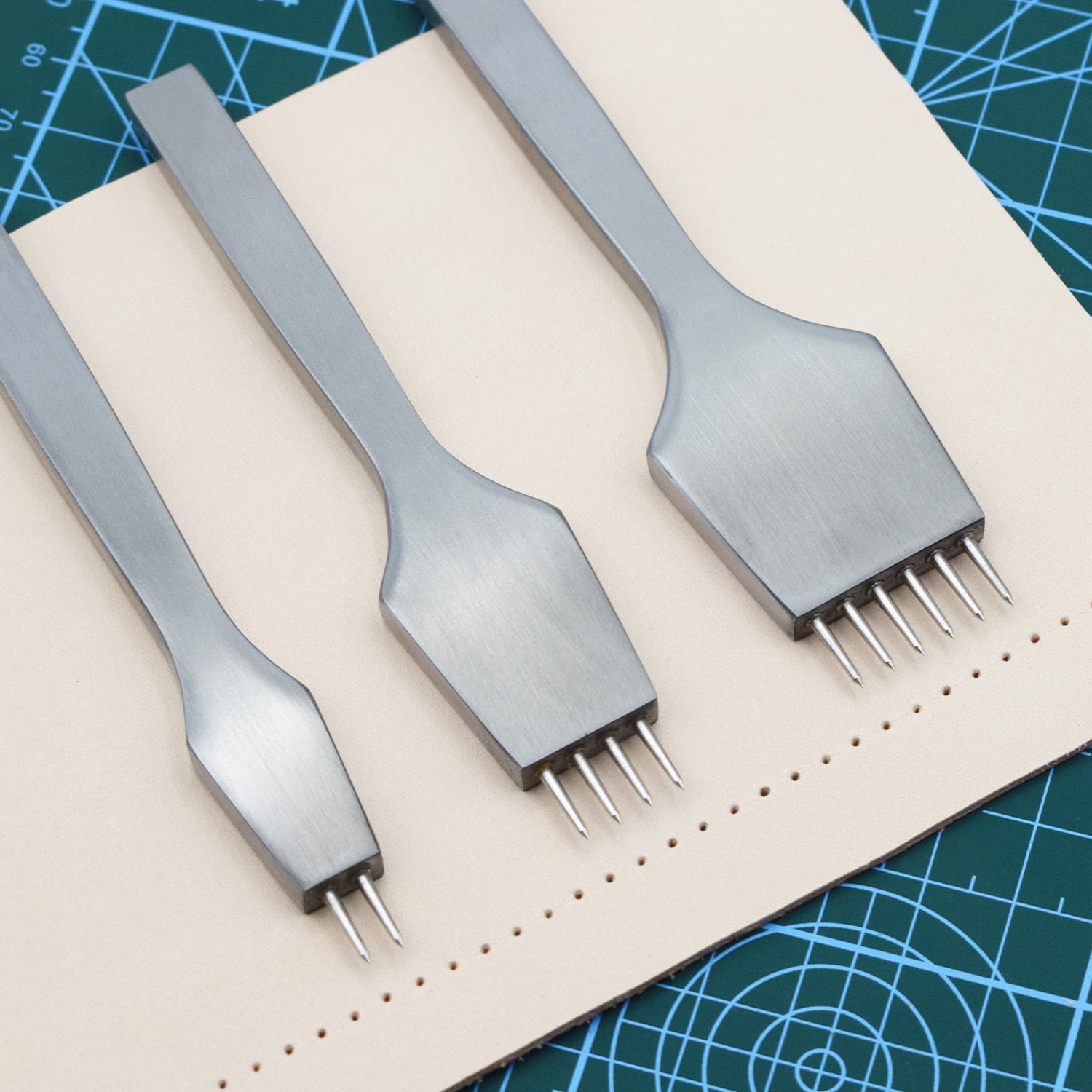 Leather Round Hole Punch Tool Set – DIY Leathercraft Hand Stitching ...