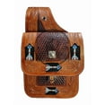 thumbnail image 1 of Leather Saddle Bag Brown Beeded Arrow Design Saddle Bag, 1 of 4