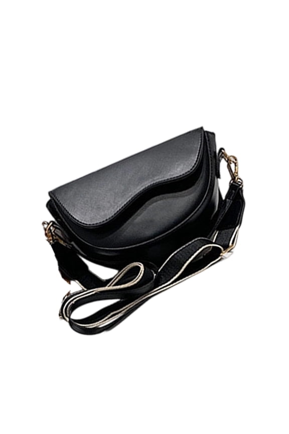 Leather Saddle Shoulder Bag with Removable Strap Small Clutches Purses Underarm Handbag Satchel Fashion Crossbody Bag