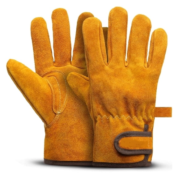 Leather Safety Work Gloves Long Sleeve Heat Resistant Fireproof Forge Welding ,More Durable