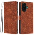 thumbnail image 1 of Leather For Samsung Galaxy A05 Case Cherry Blossom Embossed Flip Wallet Leather Case with Card Holder Magnetic Closure Shockproof Kickstand Protective Phone Cases Cover,Brown,For Galaxy A05, 1 of 8