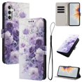 thumbnail image 1 of Leather For Samsung Galaxy A36 5G 6.7-inch Wallet Case Embossed Painted Butterflys&Flowers Pattern, With Card Holder,Wristband,Magnetic Clasp Kickstand Folio Cover,Color-5,For Galaxy A36 5G, 1 of 8
