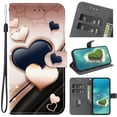 thumbnail image 1 of Leather For Samsung Galaxy A37 5G / A36 5G Wallet Case Crystal Material Painted Animal&Flowers&Hearts Pattern, Wallet For Women Men Card Holder Magnetic Clasp Kickstand Folio Case With Hand Strap, 1 of 8