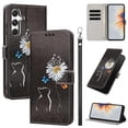 thumbnail image 1 of Leather For Samsung Galaxy S24 5G 6.2-inch Wallet Case Crystal Material  Butterflys&Flowers, With Card Holder,Wristband， Magnetic Clasp Kickstand Folio Cover,Color-4,For Galaxy S24 (5G), 1 of 10