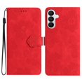 thumbnail image 1 of Leather For Samsung Galaxy S26 Pro 5G Case Flower Embossed 3-card  Flip Wallet Leather Case with Card Holder Magnetic Closure ,Detachable Wrist Strap,Shockproof Phone Cases Cover,Red, 1 of 9