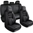 thumbnail image 1 of Leather Seat Covers Fit for Toyota 99% Models,Premium(With Pillows) Car Seat Covers Full Set,Waterproof Car Seat Cushions with Airbag(Solid Black), 1 of 7