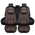 thumbnail image 1 of Leather Seat Covers for Honda 96% Models,Car Seat Covers Full Set,Waterproof Car Seat Protectors with Airbag,Interior Cover Seats for Cars(Black+Brown,Pillows), 1 of 7