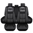 thumbnail image 1 of Leather Seat Covers for Honda 96% Models,Car Seat Covers Full Set,Waterproof Car Seat Protectors with Airbag,Interior Cover Seats for Cars(Black,Pillows), 1 of 7