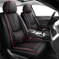 thumbnail image 1 of Leather Seat Covers for Kia Most 98% Cars SUVs,Premium Car Seat Covers Front Set,Waterproof Car Seat Protectors with Airbag,Comfort Interior Cover Seats for Cars(Black+Red), 1 of 6