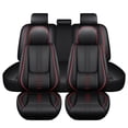 thumbnail image 1 of Leather Seat Covers for Volkswagen Most 98% Cars SUVs,Premium Car Seat Covers Full Set,Waterproof Car Seat Protectors with Airbag,Comfort Interior Cover Seats for Cars(Black+Red), 1 of 6