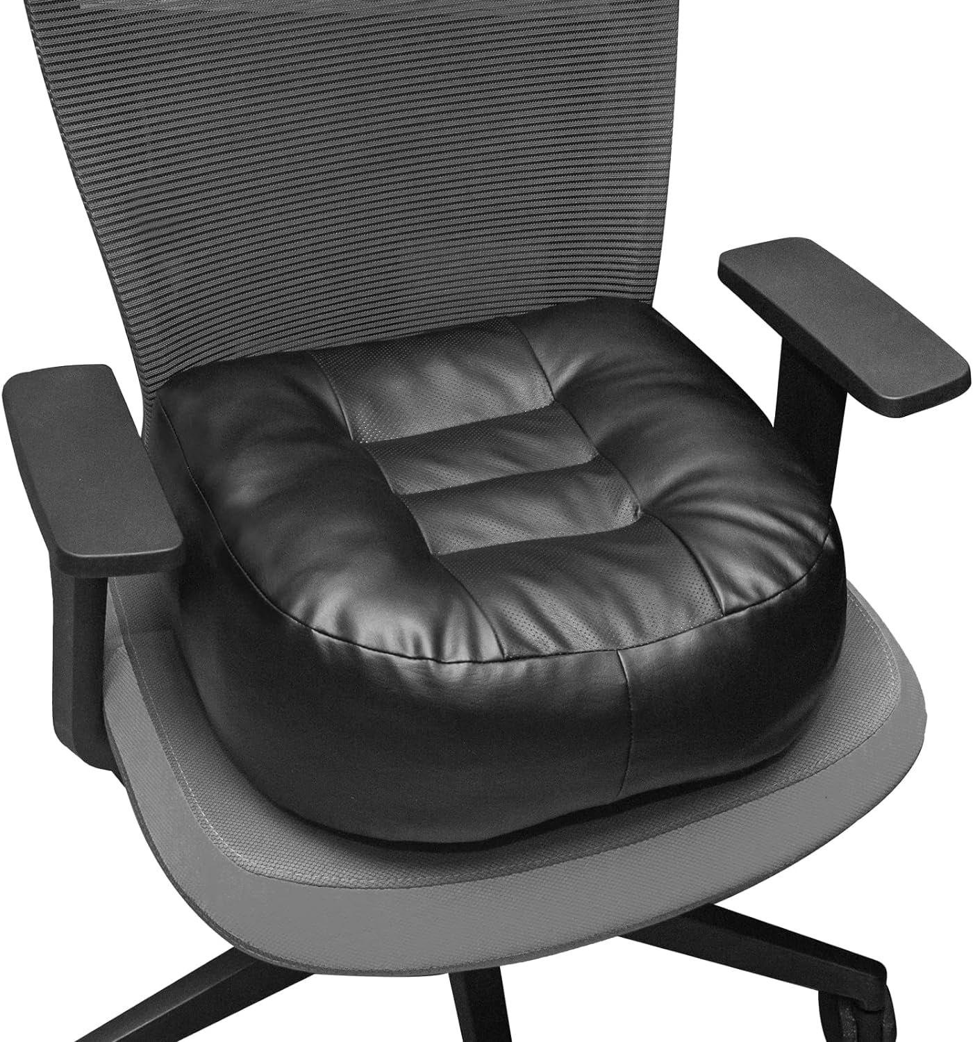 Leather Seat Cushion ExtraThick Booster Perfect for Office Chair to