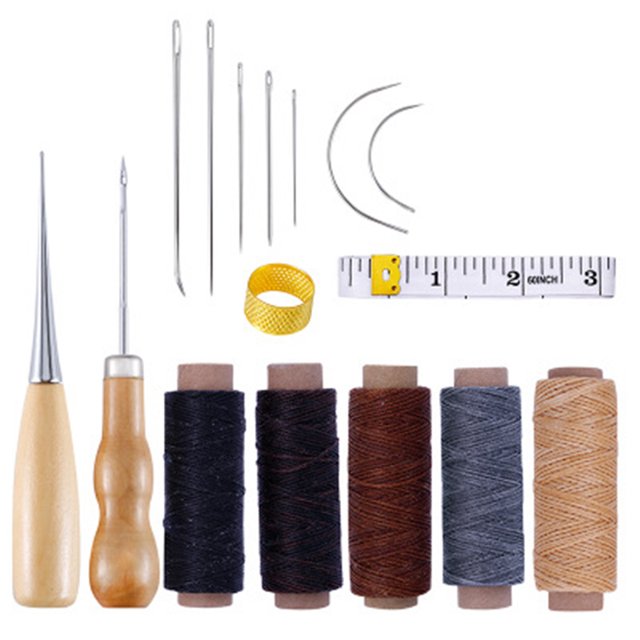 Leather Sewing Kit Leather Craft Tools Set Hand Sewing Awl Stitching