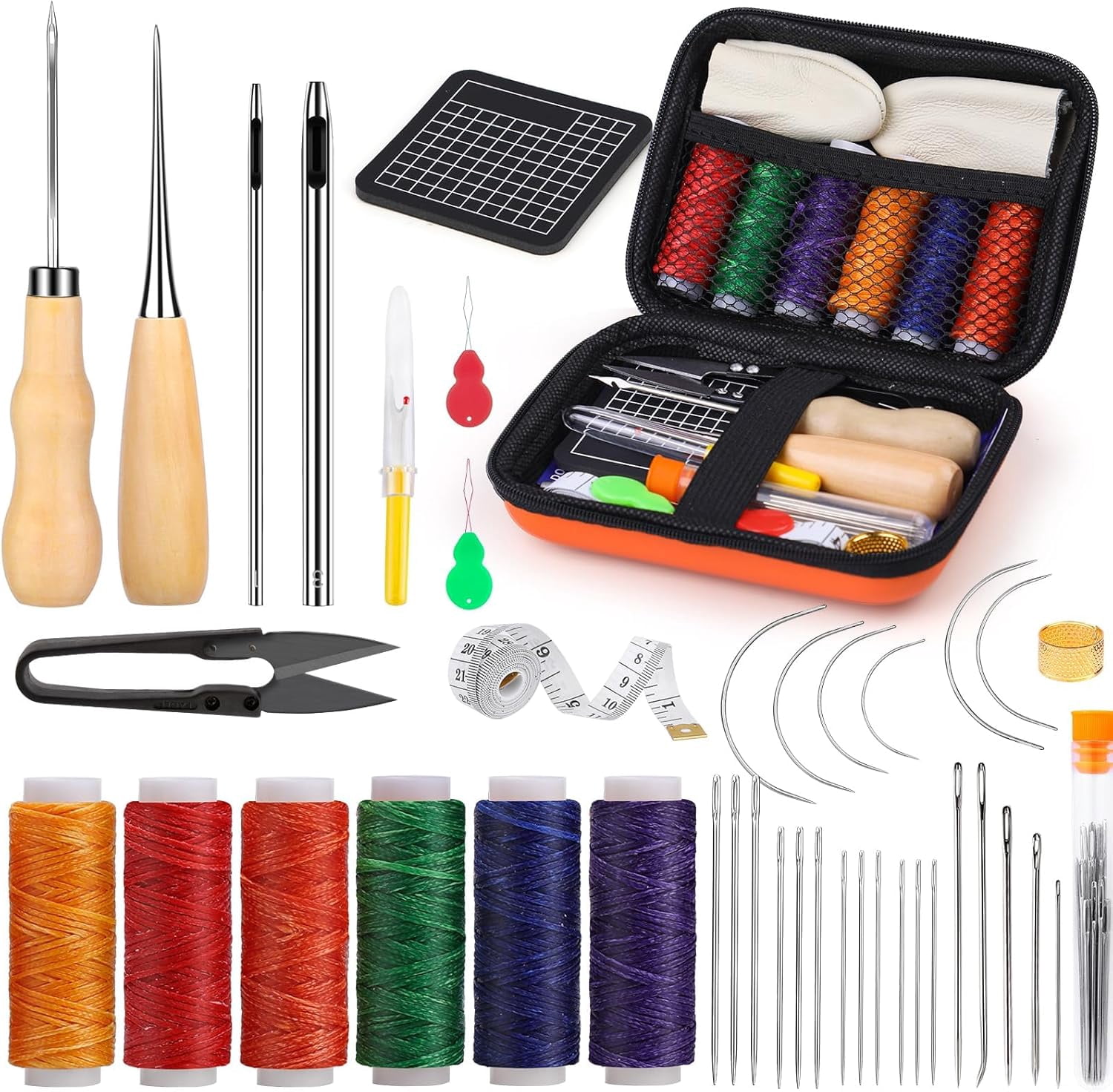 Leather Sewing Kit Upholstery Repair Kit Leather Stitching Kit with ...