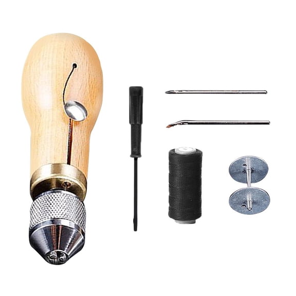 Leather Sewing Machine Awl Kit for Repairing Belts, Shoes, Canvas & Crafting