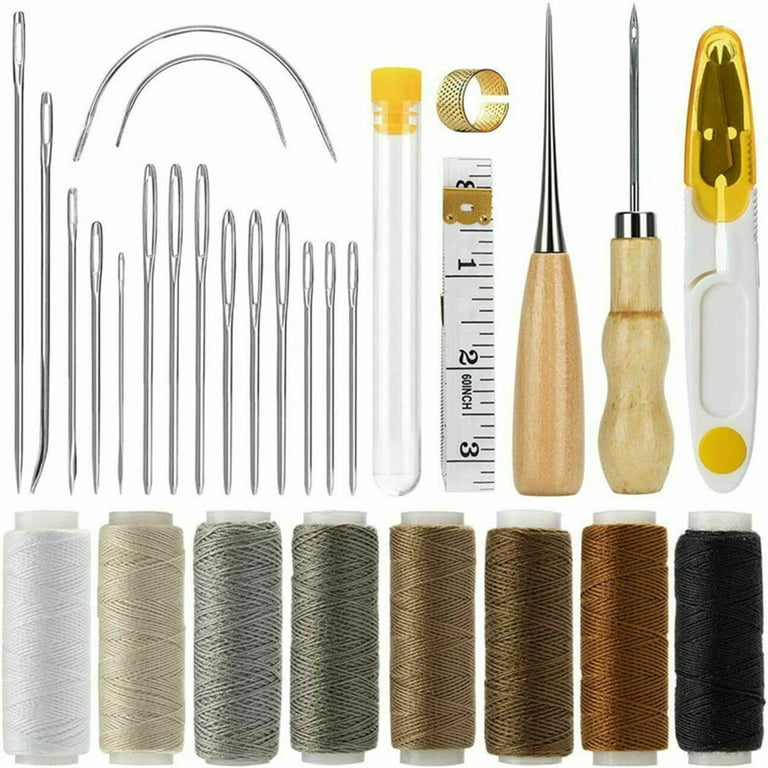 40 Curved Leather Needles for Hand Sewing for Leather Projects