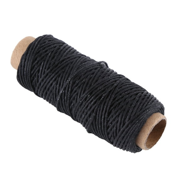 Leather Sewing Waxed Thread Leather Thread for Sewing Heavy Thread for Leather Sewing Machine Thread for Leather Craft Shoe Repairing 150D 50m Black