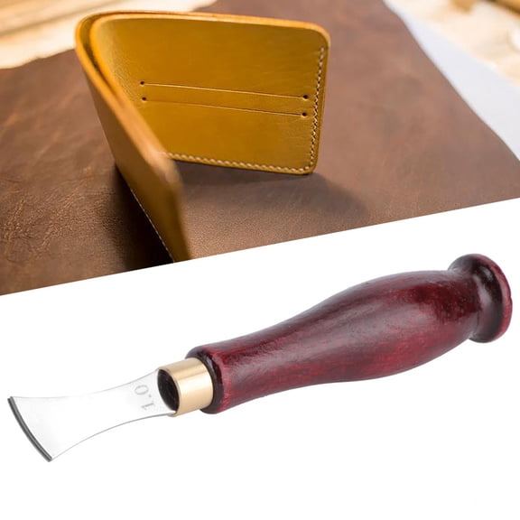 Leather Shallow Slot Edge Line Device Trimmer Stainless Steel Leather Crimping Tool for Leather Crafting, Leather Creaser, Leather Slot Tool