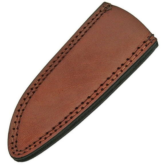 FIXED-BLADE KNIFE BELT SHEATH Brown Leather 6.75" - Fits up to 9" x 2.25" Blade