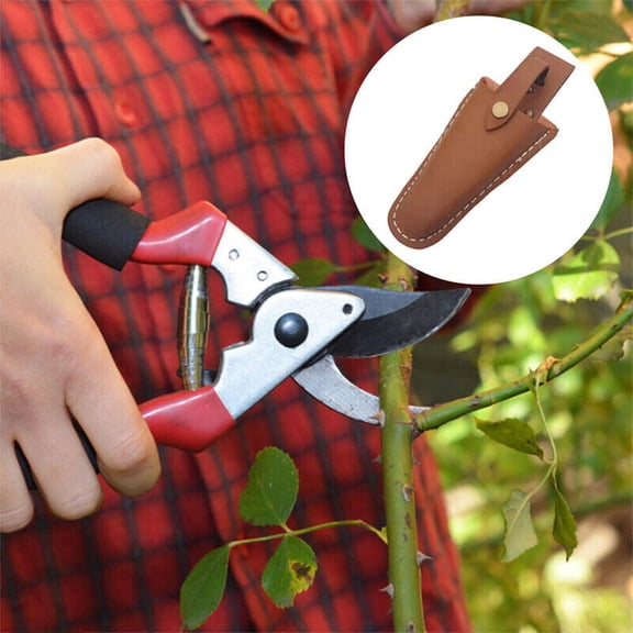 Leather Sheath Pouch Holder Garden Tool for Pruning Plier Shear Scissor 1PC