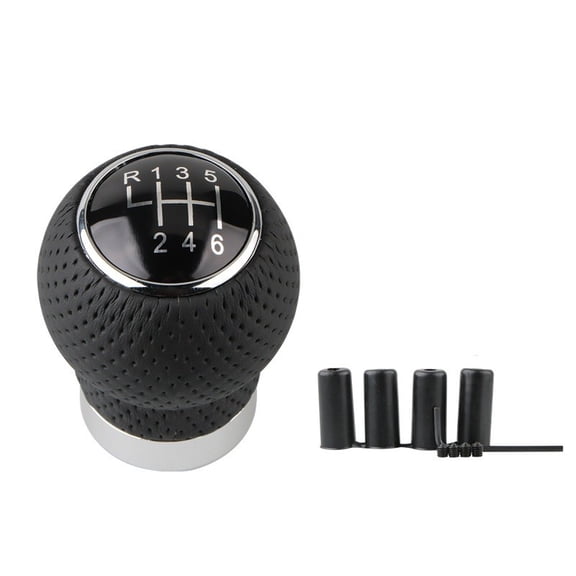 Leather Shift Knob 5 Speed 6 Speed Manual Gear Shift Head Round Ball With Gear