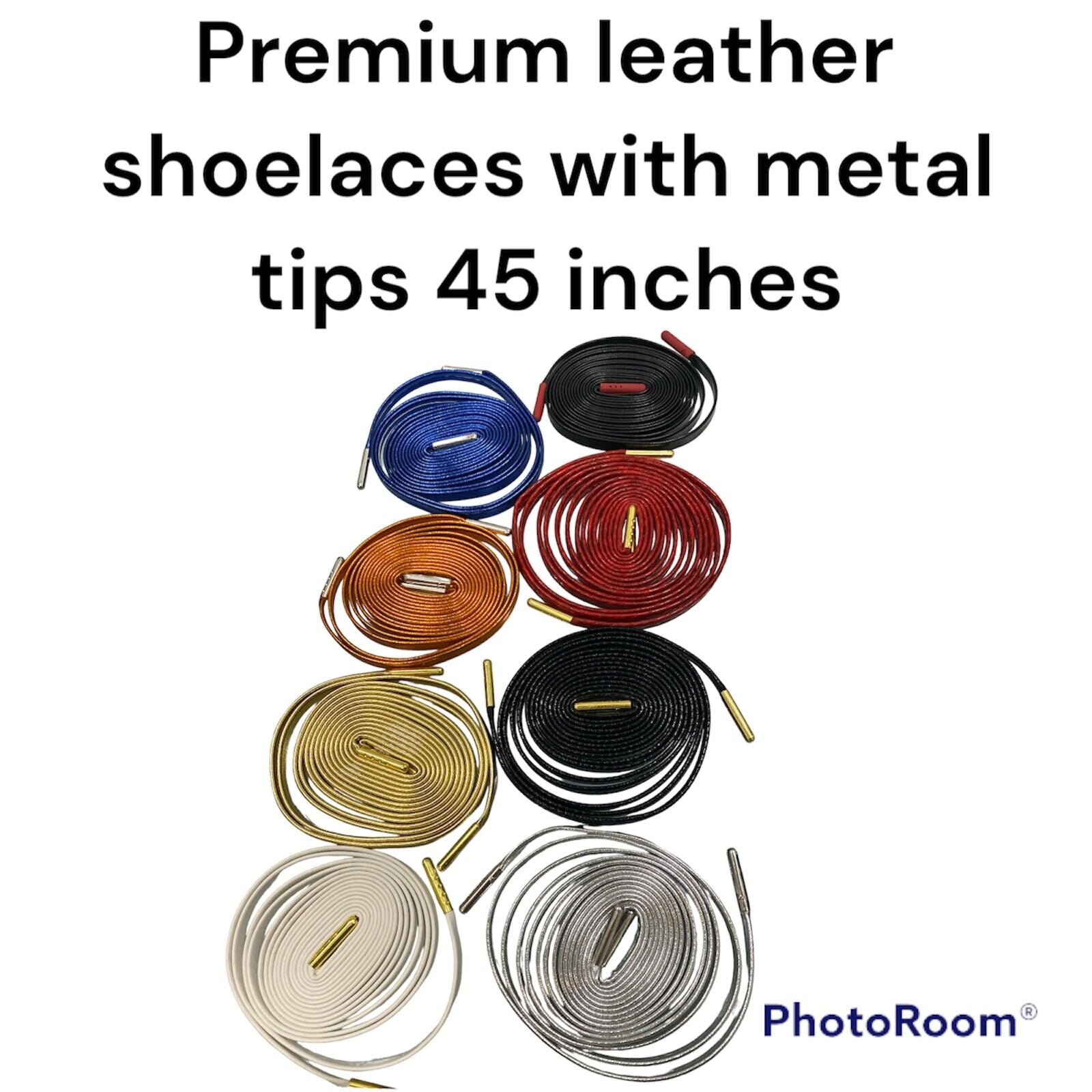 Picture Idea: Leather Shoelaces 45 Inch High Quality Plush Finish Strings Shoelace