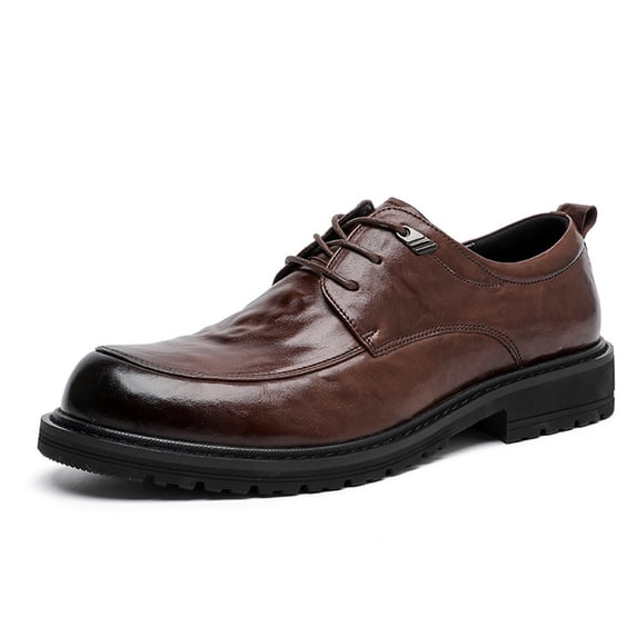Leather Shoes Men's Business Formal Wear Men's Shoes First Layer Cowhide Derby Shoes Men's Leather Shoes Genuine Leather Wedding Shoes