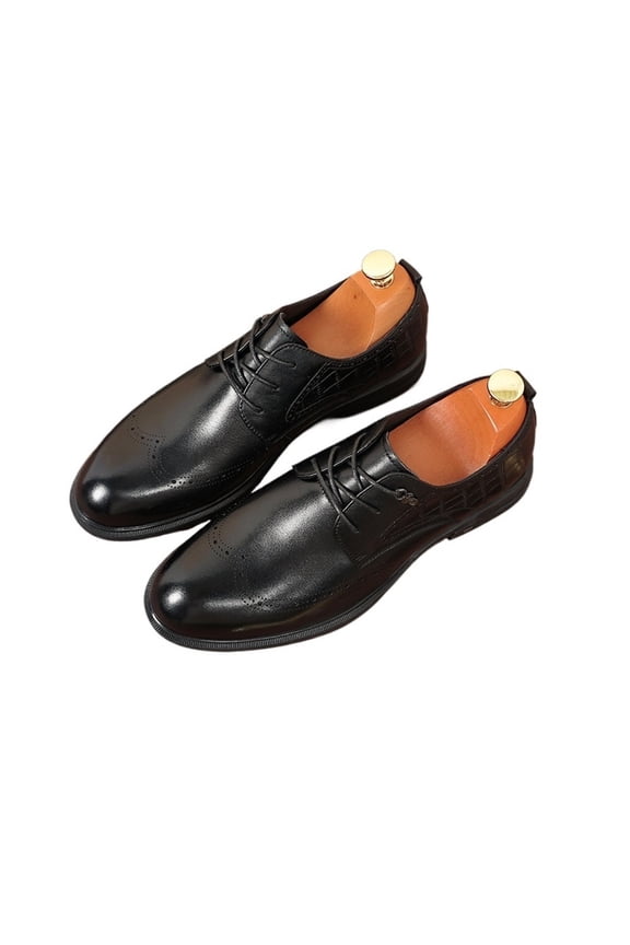 Leather Shoes Men's Genuine Leather Breathable Business Dress Men's Leather Shoes Groom's Wedding Shoes For Work