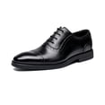 thumbnail image 1 of Leather Shoes Top Layer Cowhide Dress Men's Business Leather Shoes Genuine Leather Three-Joint Brock Carved British Style, 1 of 2