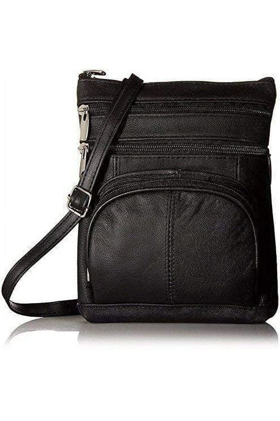 Leather Shoulder Bag Handbag Purse Cross Body Organizer Wallet Multi Pockets
