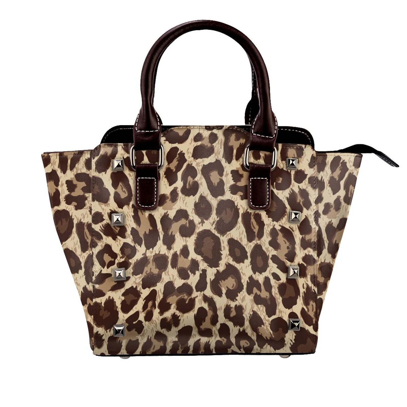 Leather Single Shoulder Riveted Bag 7.487.483.94in Adjustable ...