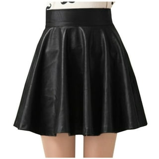 Pleated Skirt High Waisted Leather Skirt Topshop TOPSHOP Avocado