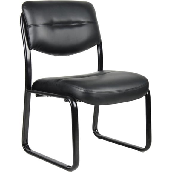 Leather Sled Base Side Chair