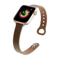 thumbnail image 1 of Leather Slim Band for 38, 40 & 41mm Apple Watch Band - Brown, 1 of 1
