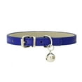 thumbnail image 1 of Leather Small Dog Cat Collar With Bell Safety Adjustable Cat Kitten Straps Puppy Necklaces Chihuahua Collars Pet Supplies Dark blue, 1 of 1