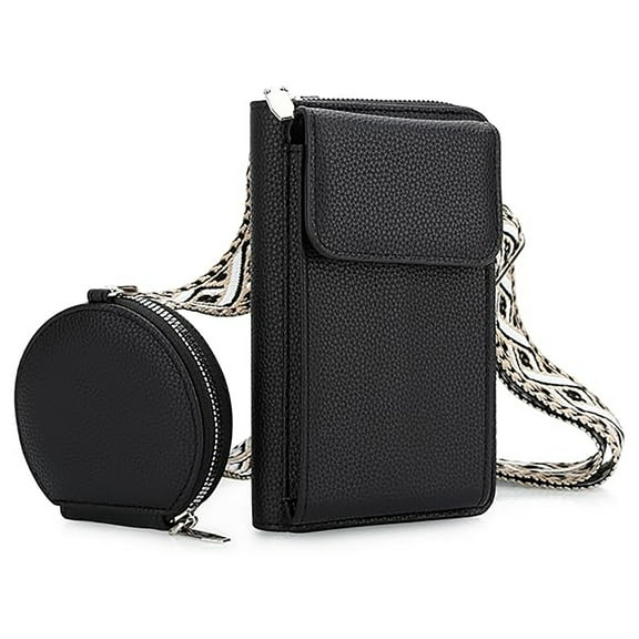 Leather Small Phone Wallet Crossbody Bag Ladies' Shoulder Bag Trendy Mobile Phone Bag Wallet Set