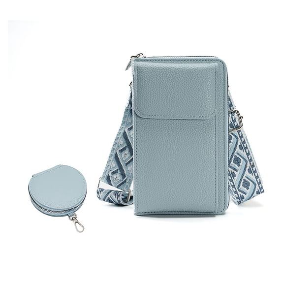 Leather Small Phone Wallet Crossbody Bag, Trendy Mobile Phone Pouch with Card Slots and Coin Bag, Adjustable Strap, Ideal for Travel and Daily Use