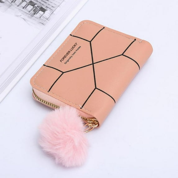 Leather Small Wallet Coin Purse Short Mini Wallet PU leather coin pur M0L6