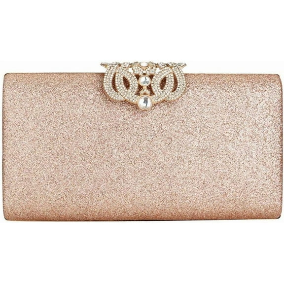 Leather Sparkling Evening Clutch Purse Women Designer Handbag for Wedding Party