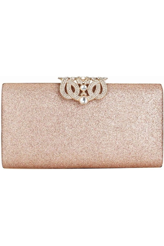 Leather Sparkling Evening Clutch Purse Women Designer Handbag for Wedding Party