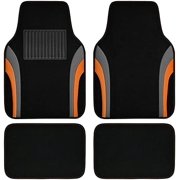 Fuzoiu Lilies Flowers Print Carpet Floor Mats For Car,Car Foot Mat Set Universal Fit 4 Piece Pad Set Fits Most Cars Trucks Vans Sedans Suv Auto Se
