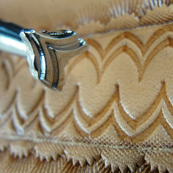 Leather Stamping Tool, Double Chevron Geometric Border Stamp, E262, Leather Stamping Tool Stamp, Craft Japan Leathercraft Tool