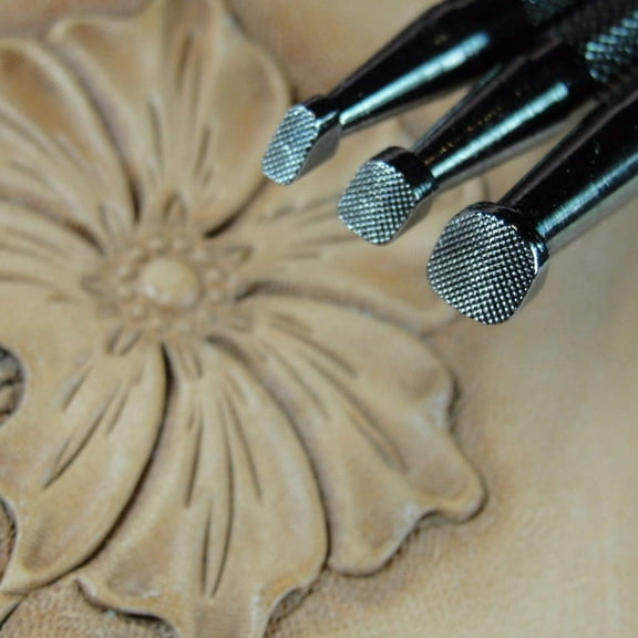 Sheridan Style Steel Steep Angle Beveler Stamps, Set of 3, Craft Japan Leather Stamping Tools