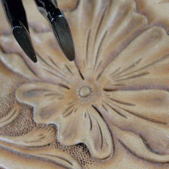 Leather Stamping Tools, Vertical Lined Thumb Print Stamps, Set of 2 Leather Stamping Tools, Craft Japan Leathercraft Tools