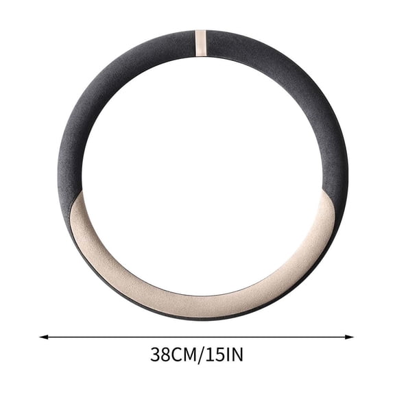 Leather Steering Wheel Cover - Sweatproof Protective Wrap with Breathable Lining, Universal Fit, Comfortable Grip, Easy Installation, Enhances Interior Look