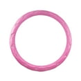 thumbnail image 1 of Leather Steering Wheel Cover with Rhinestone Accents Non-Slip Grip for Enhanced Driving Comfort - Hot Pink, 1 of 7